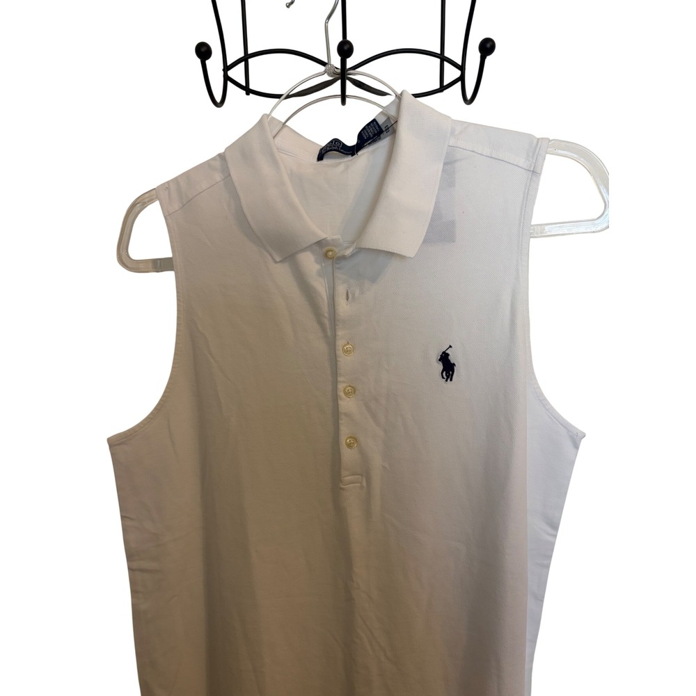 Polo Ralph Lauren White Sleeveless Polo Maxi Dress Size L NWT - Picture 3 of 8